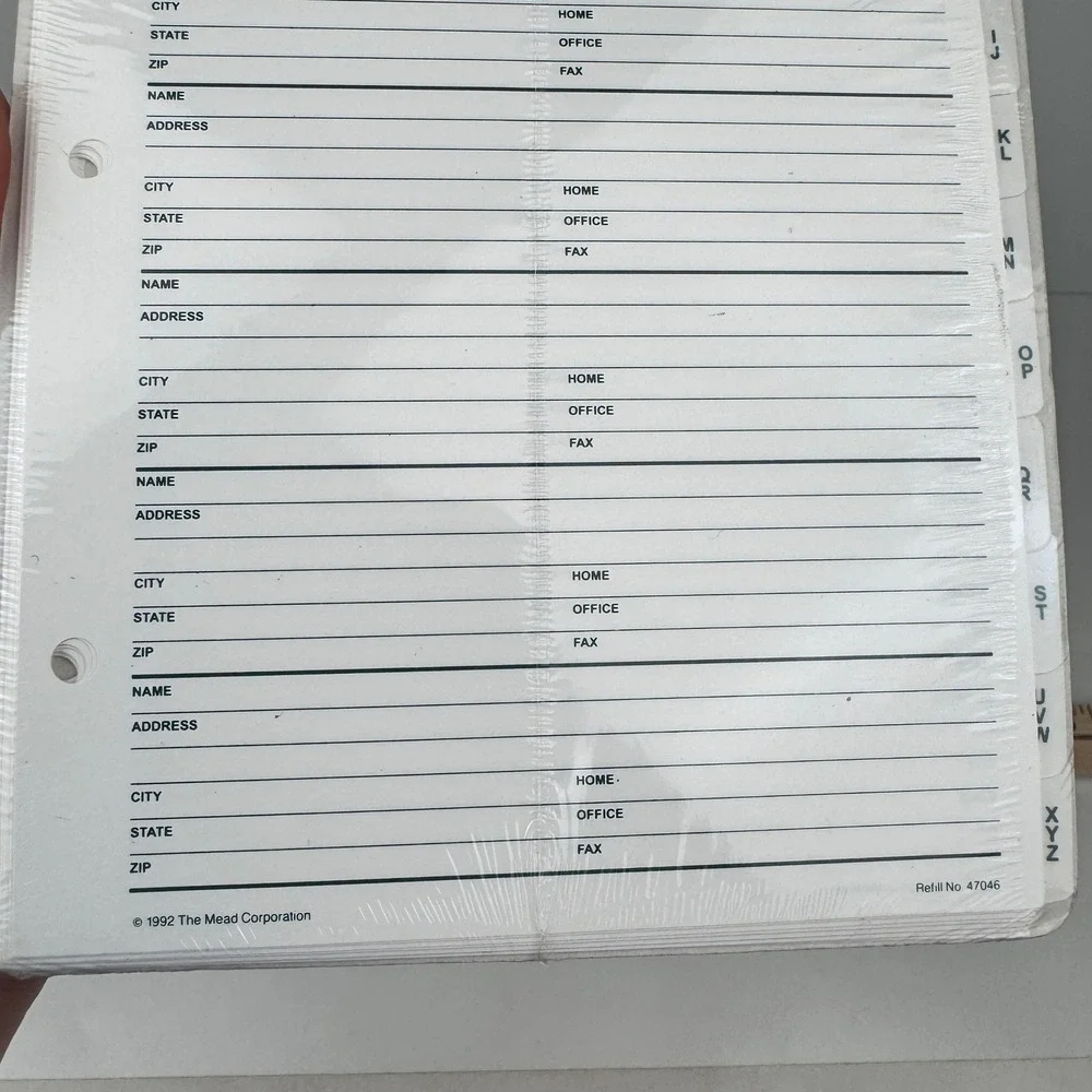 Vtg 92 Mead Cambridge Undated Daily Planner Telephone Address Refill Sheets READ